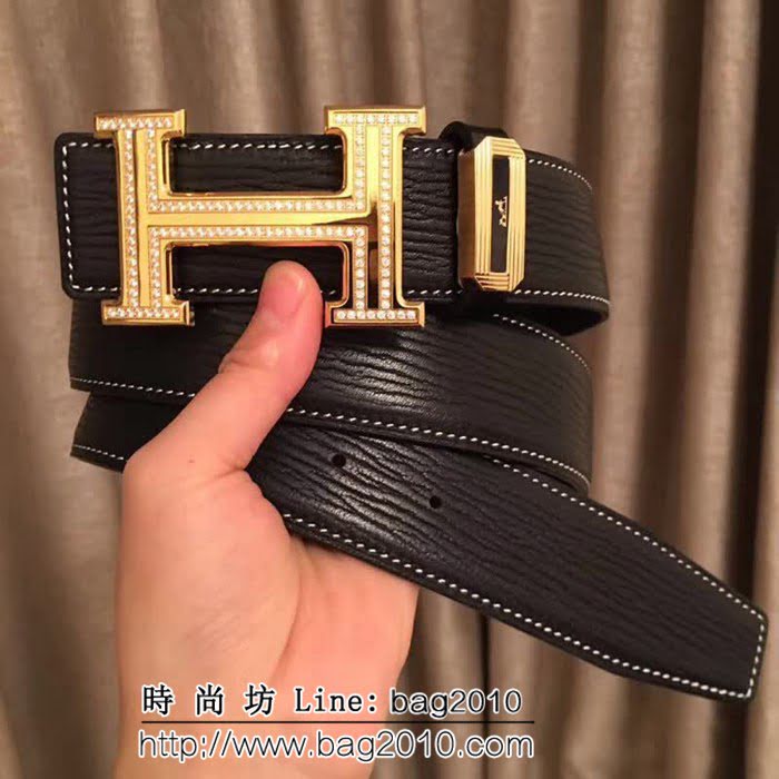 愛馬仕HERMES Hermes 原單義大利進口雙面胎牛皮 高端男士皮帶 HHG1294